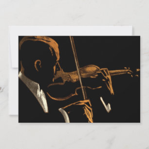 Vintage musiker, violinist spelar violinmusik
