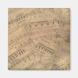 Vintage Musiknoter Magnet