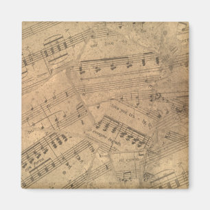 Vintage Musiknoter Magnet