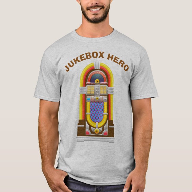 Vintage musikspelare | Jukeboxhjälte Tee (Framsida)
