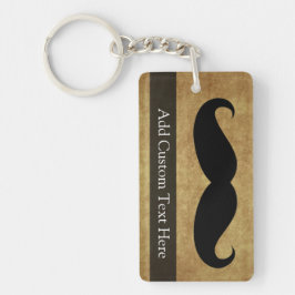 Vintage Mustache med Anpassningsbar Text