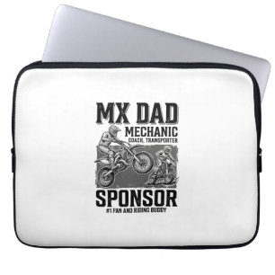 Vintage MX Pappa Motocross Ridning Kompis Tröja De Laptop Fodral