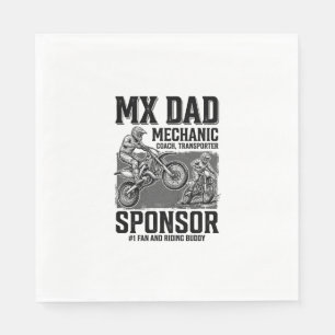 Vintage MX Pappa Motocross Ridning Kompis Tröja De Pappersservett