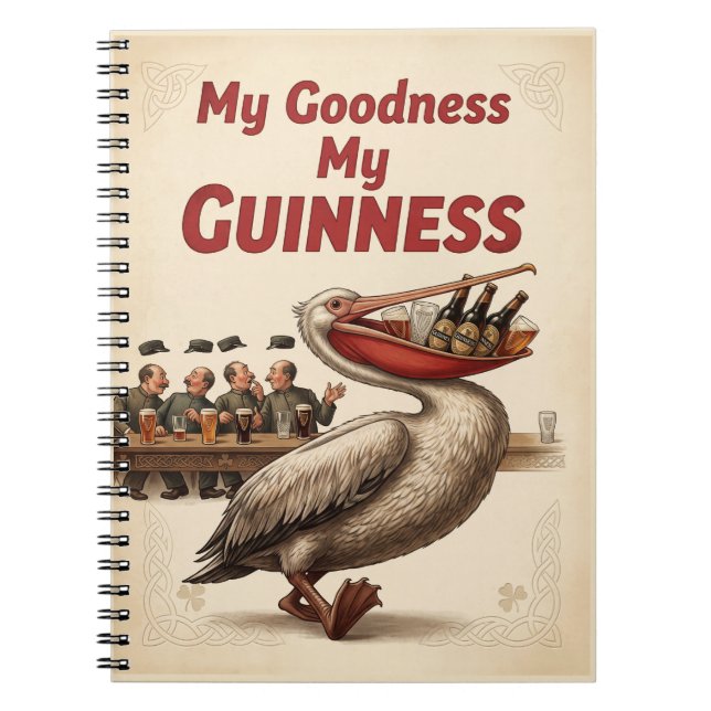Vintage "My Goodness My Guinness" Spiralblock  (Framsidan)