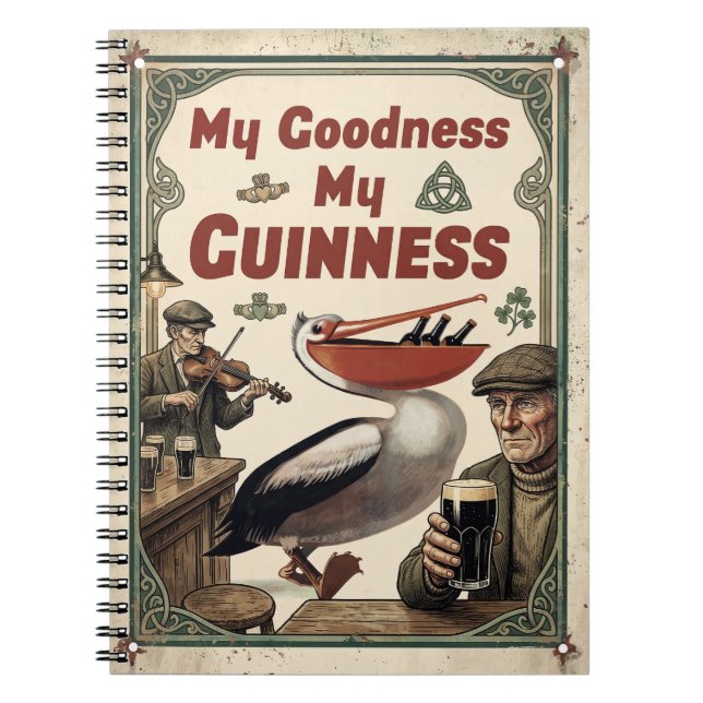 Vintage "My Goodness My Guinness" Spiralblock  (Framsidan)