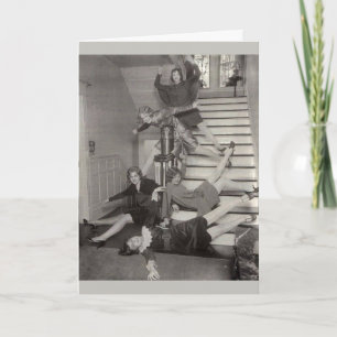 Vintage - mycket roliga vänner - så ikväll! , kort