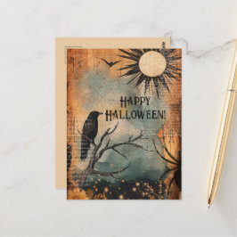 Vintage Mystic Korp Sol God Halloween Vykort