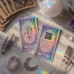 Vintage Mystisk Celestial Örhänge Artist Visitkort
