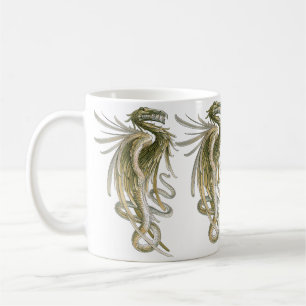 Vintage mytologi, bevingad drake med ormsvans kaffemugg