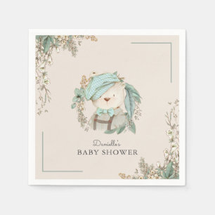Vintage Nalle Baby Shower for Boy Pappersservett