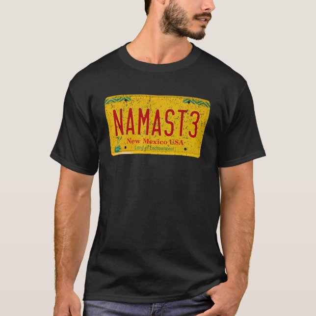 Vintage Namast3 Plate T Shirt (Framsida)