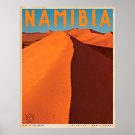 Vintage Namibia Travel Poster