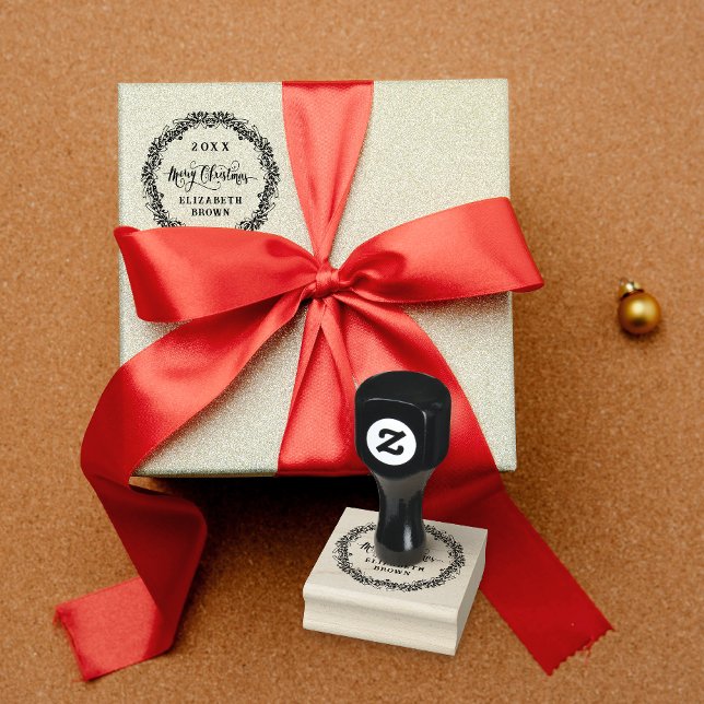 Vintage Namn Retro Julutandning Linium Stämpel (Skapare uppladdad)