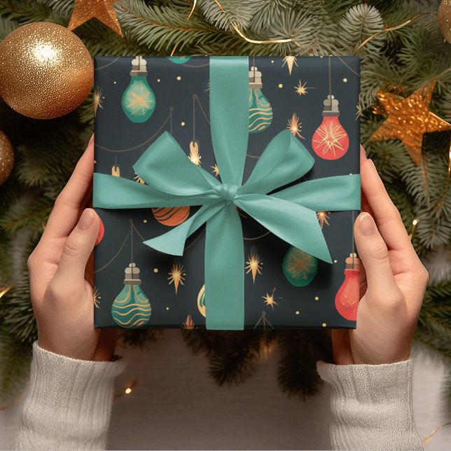 Vintage namnet och marin blå presentpapper (Skapare uppladdad)