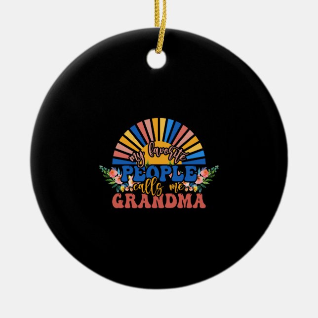 Vintage Nana Julgransprydnad Keramik (Framsidan)