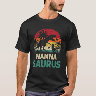 vintage Nanna Saurus Funny Dino Far s Day Mo T Shirt