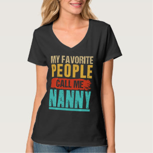 Vintage Nanny Mina favoritfolk kallar mig Nanny T Shirt