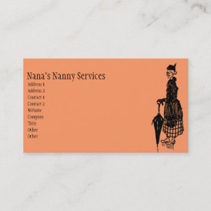 Vintage Nanny Visitkort