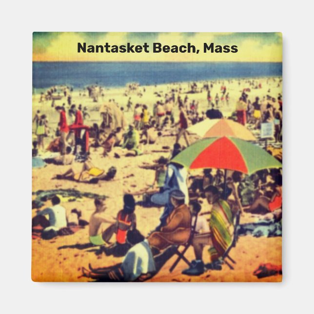 Vintage Nantasket Beach, Massachusetts Magnet (Framsidan)