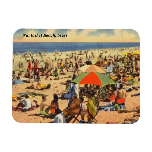 Vintage Nantasket Beach, Massachusetts Magnet (Horisontell)
