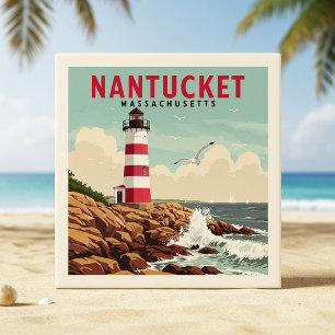 Vintage Nantucket Massachusetts Kakelplatta