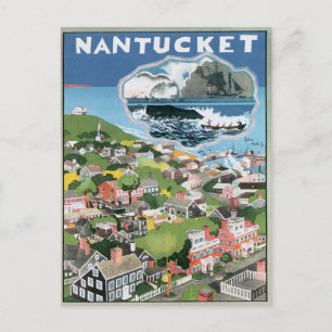 Vintage Nantucket Massachusetts Vykort