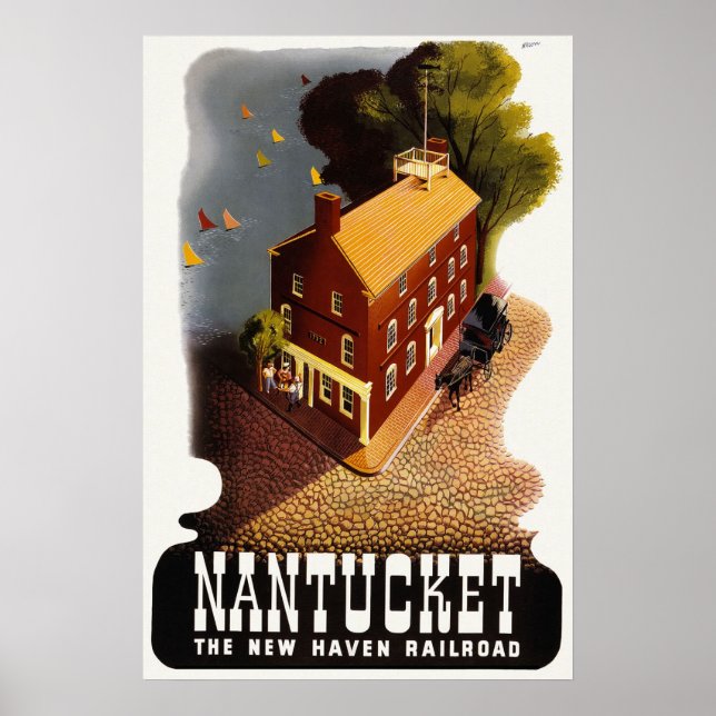 Vintage Nantucket MORSA Poster (Framsidan)