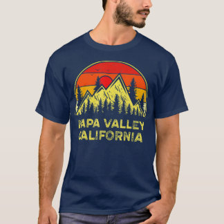Vintage Napa Valley California Mountains Hiking T Shirt