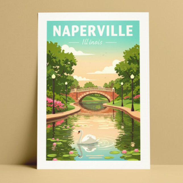 Vintage Naperville Illinois Vykort (Skapare uppladdad)