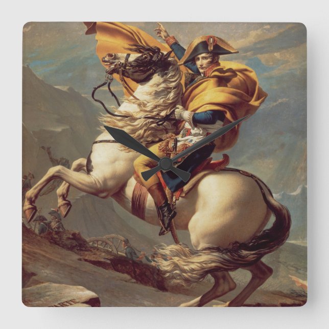 Vintage Napoleon Korsar Alpernorna Fyrkantig Klocka (Framsida)