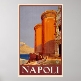 Vintage Napoli, Italien Travel Poster