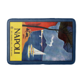 Vintage Napoli Neapel Italien Badmat på affischaff Badrumsmatta