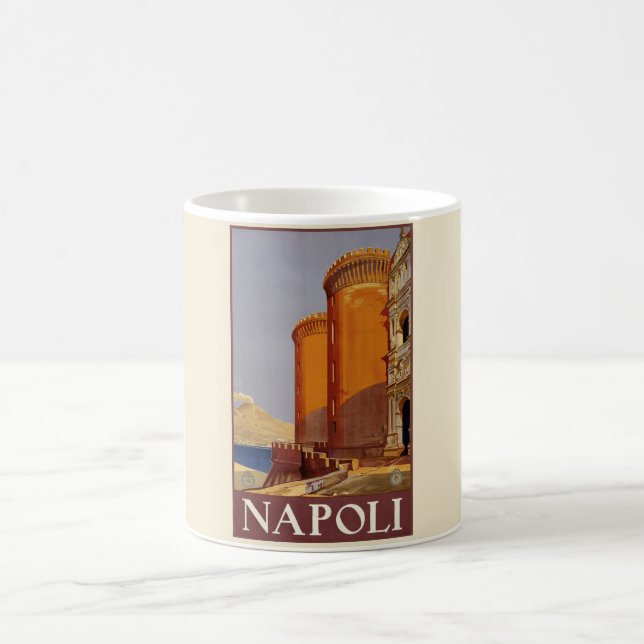 Vintage Napoli Poster - Italien Kaffemugg (Center)