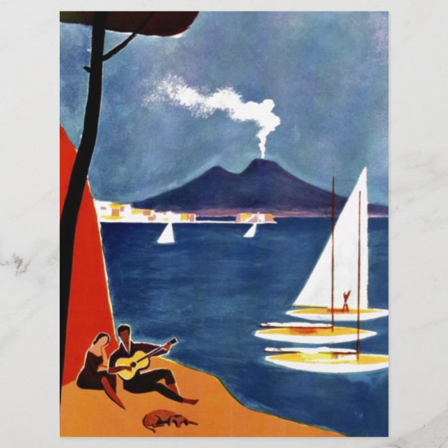 Vintage Napoli Travel Kärlek Romantik (Framsida)