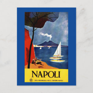 Vintage Napoli Travel Kärlek Romantik Vykort