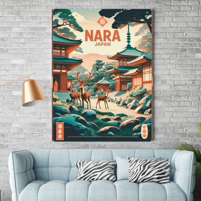 Vintage Nara,Japan - Retro Travel Poster (Skapare uppladdad)