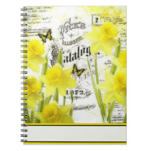 Vintage narcisser anteckningsbok