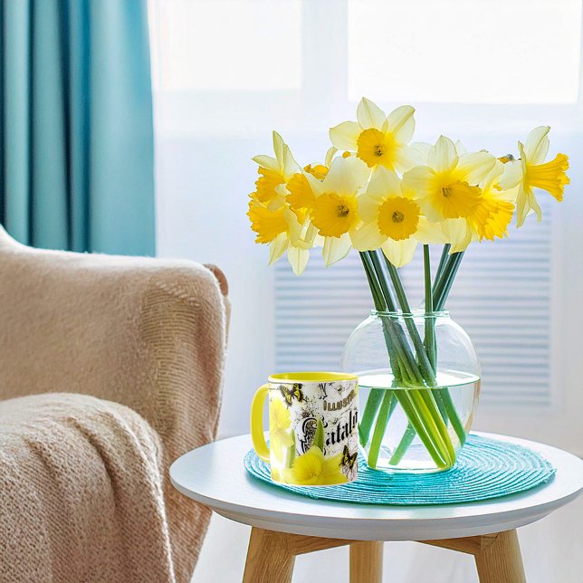 Vintage narcissus mugg (Skapare uppladdad)