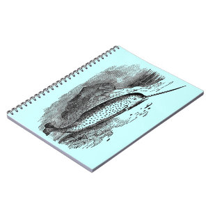 Vintage Narwhal Anteckningsbok Med Spiral