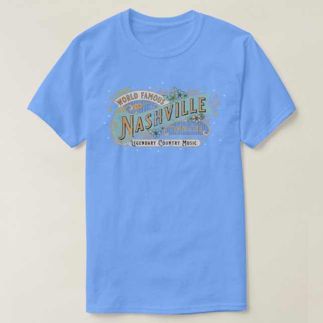 Vintage Nashville Rough T Shirt (Design framsida)