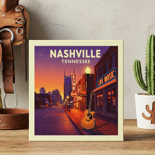 Vintage Nashville Tennessee Kakelplatta