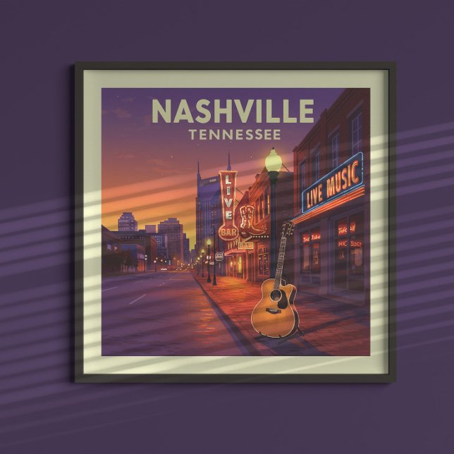Vintage Nashville Tennessee Poster (Skapare uppladdad)