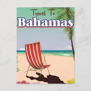 Vintage nassau Bahamas på karibayerester Vykort