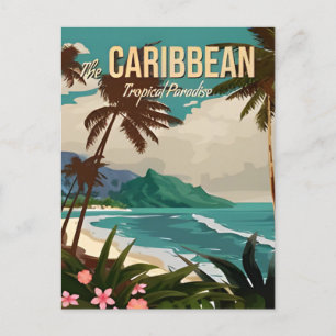 Vintage nassau Bahamas på karibayerester Vykort