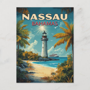 Vintage Nassau Bahamas Vykort