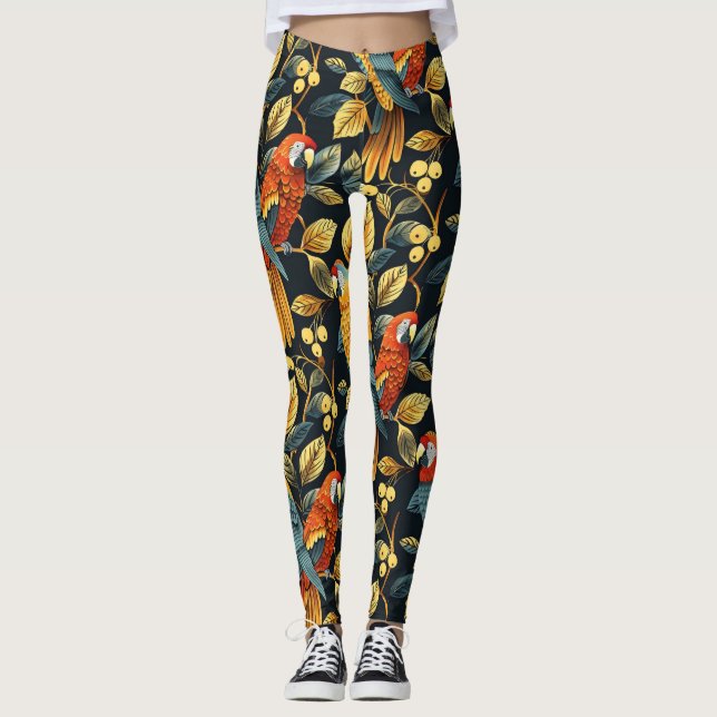 Vintage Natature Parrot Leggings (Framsida)