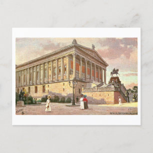 Vintage National Gallery i Berlin, Tyskland Vykort