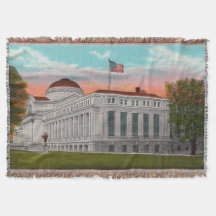 Vintage National Museum of Art in DC Throw Blanket