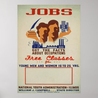 Vintage National Youth Administration (IL) Poster
