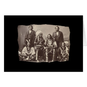 Vintage Native American Bannock Hälsningskort